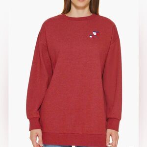 ✨ Tommy Hilfiger Iconic Logo Crewneck Sweatshirt – Size L, Burgundy – NWT! ✨